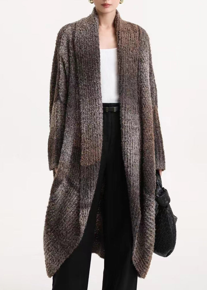 Loose Coffee Pockets Cozy Wool Cardigan Batwing Sleeve