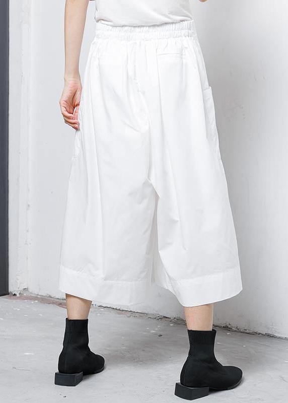 Loose linen clothes Pakistani Solid Elastic Waist Casual Wide Leg Pants