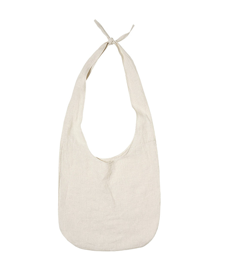 Minimalist Design Tied With Large Capacity Cotton Underarm Bag