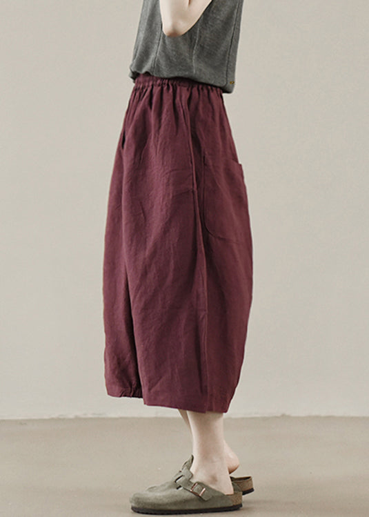 Mulberry High Waist Linen Wide Leg Pants Summer