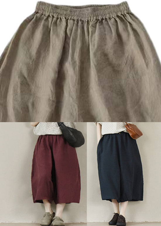 Mulberry High Waist Linen Wide Leg Pants Summer