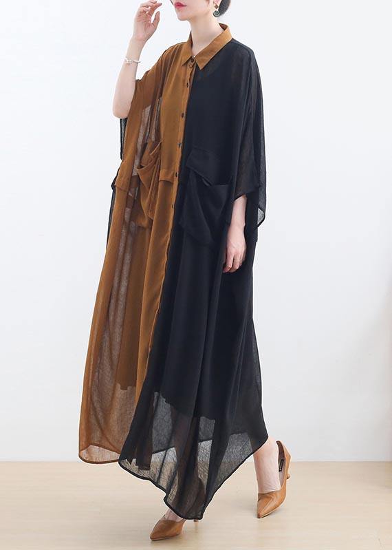 Sometimes Warm Sometimes Cold- Summer Shirt Dress Chiffon Dresses