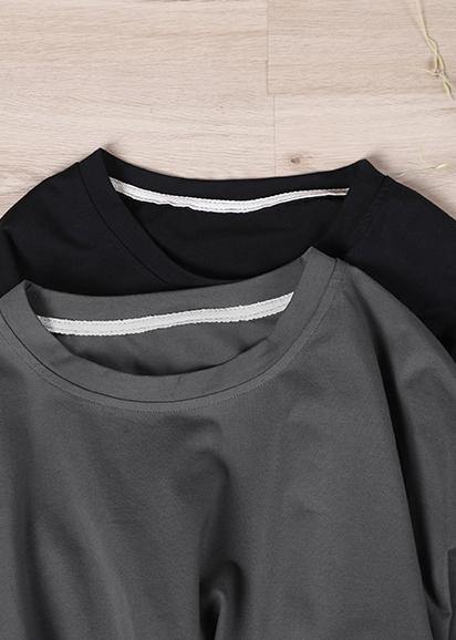 New Black O-Neck Pockets Sweatshirt Streetwear