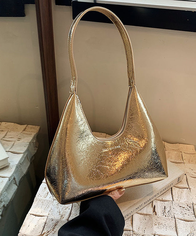 New European And American Gold High Capacity Glossy Handbag