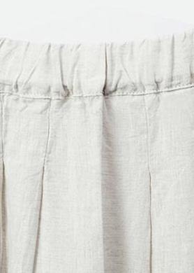 Organic linen skirt boutique Women Solid Casual Linen A-Line Skirt