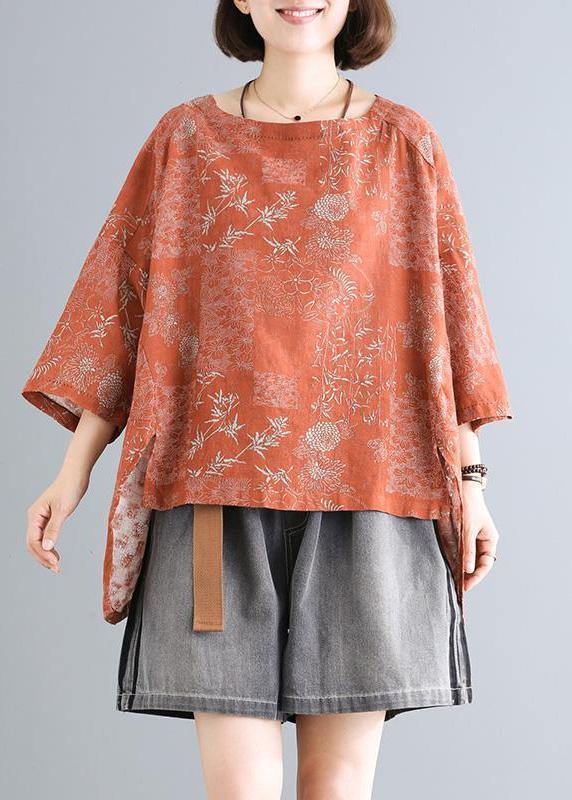 Simple chiffon tunics for women Organic Casual chiffon Print Dobby Blouse