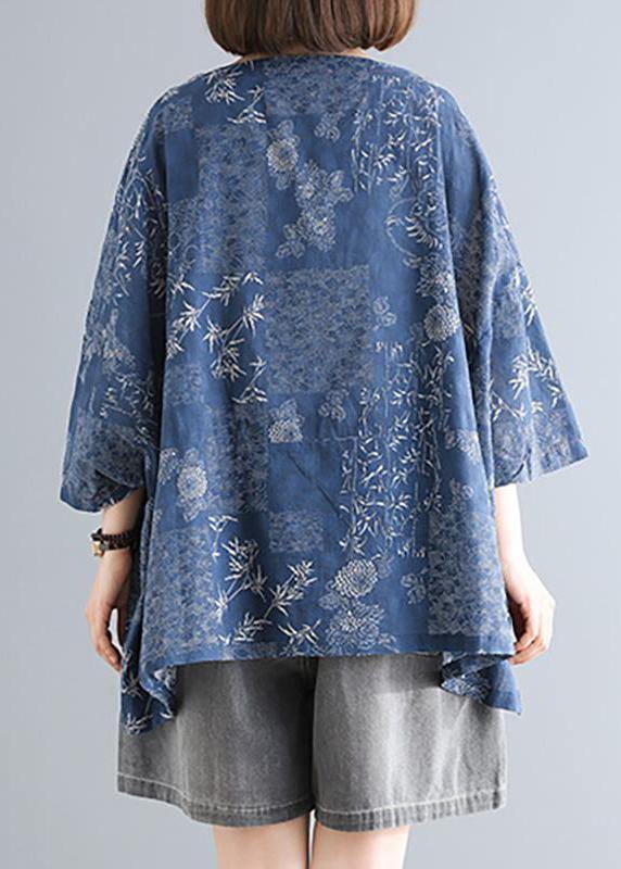 Simple chiffon tunics for women Organic Casual chiffon Print Dobby Blouse