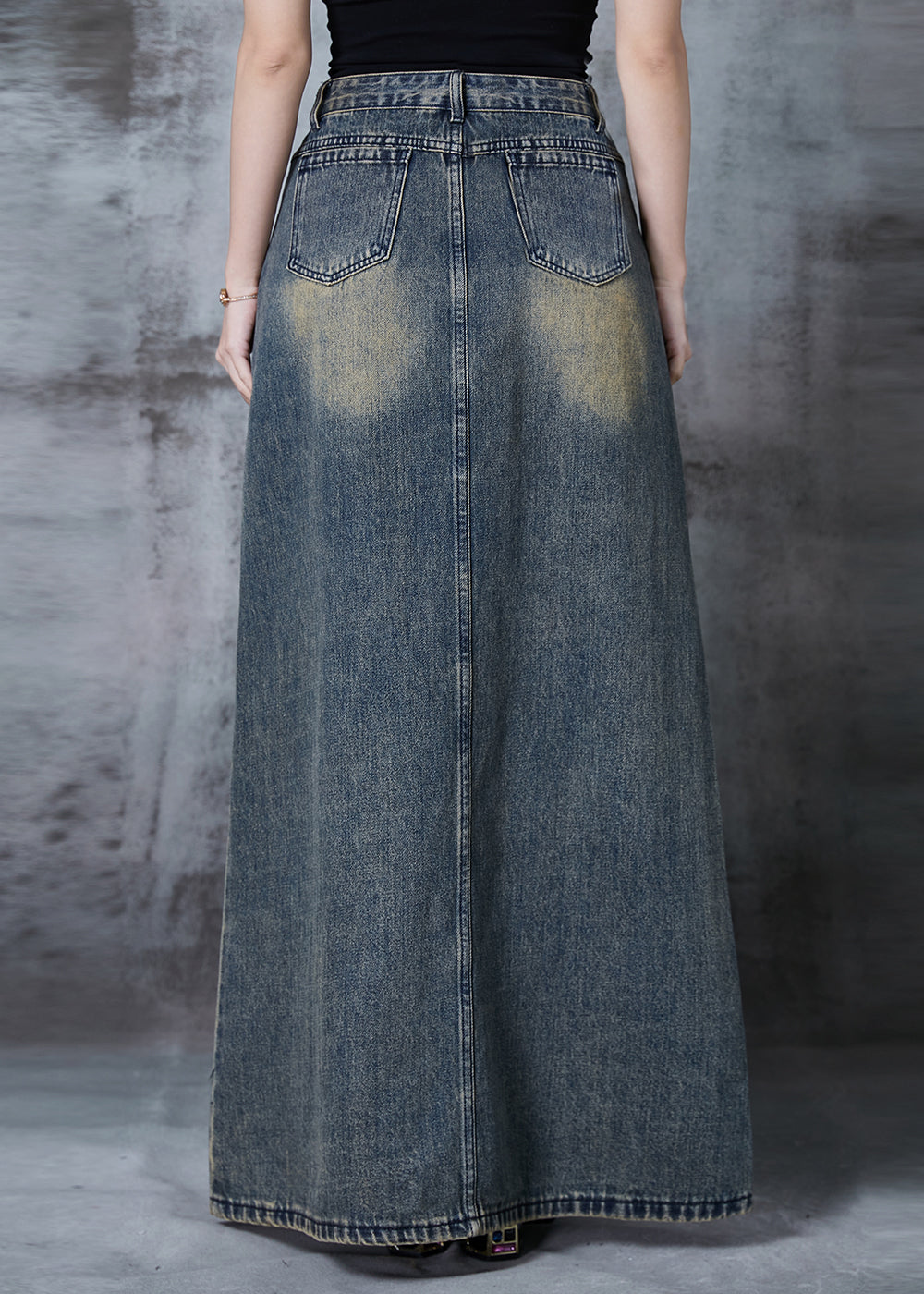 Unique Low High Design Pockets Denim Skirts Summer