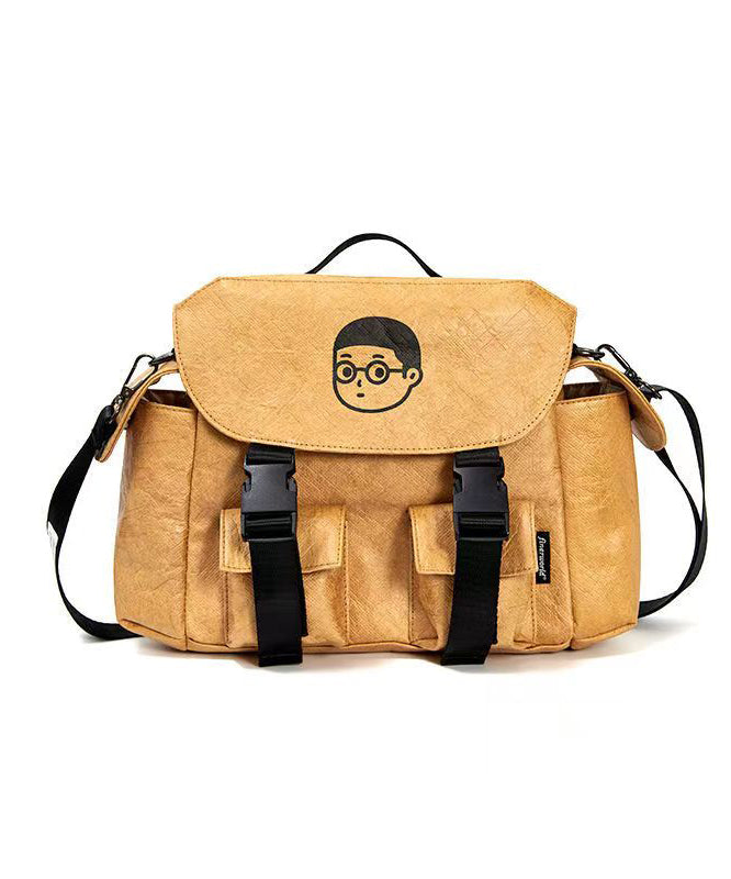 Unique Yellow Versatile Pockets Messenger Bag