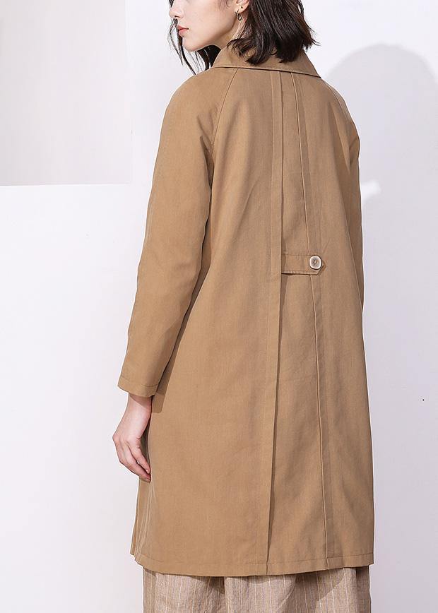 Women khaki fine trench coat Inspiration long sleeve spring jackets