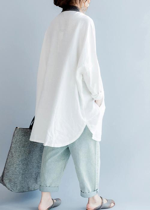 Women lapel Batwing Sleeve cotton box top 2025 Shape white oversized blouses Summer