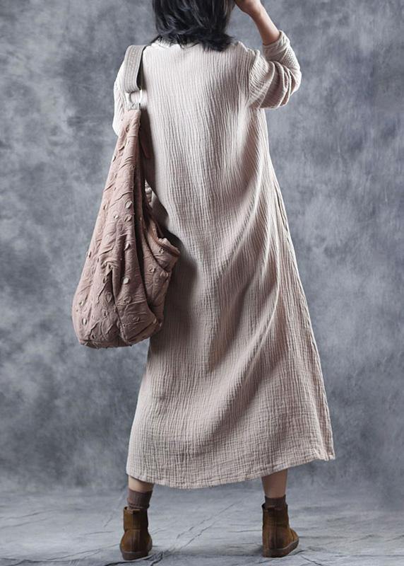 Women nude Sweater dress outfit Upcycle patchwork Mujer v neck knitted tops