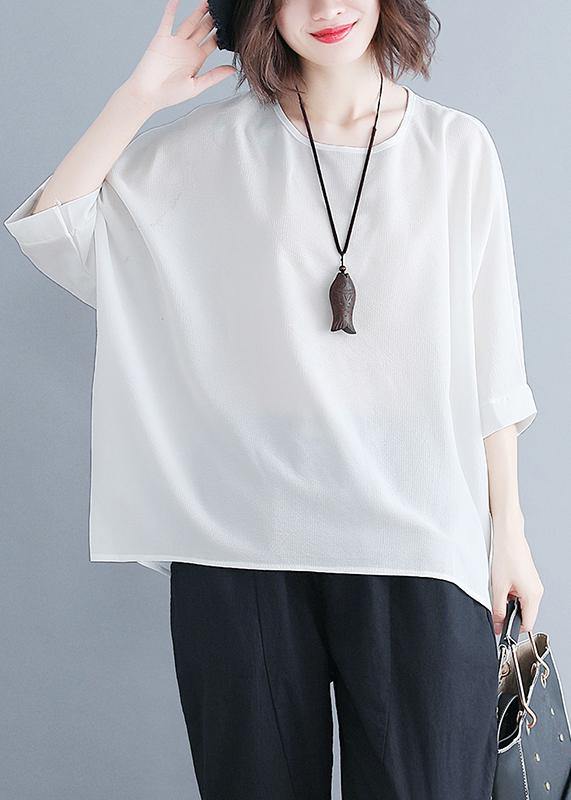 Women pink chiffon clothes Fashion Catwalk o neck Batwing Sleeve Summer tops