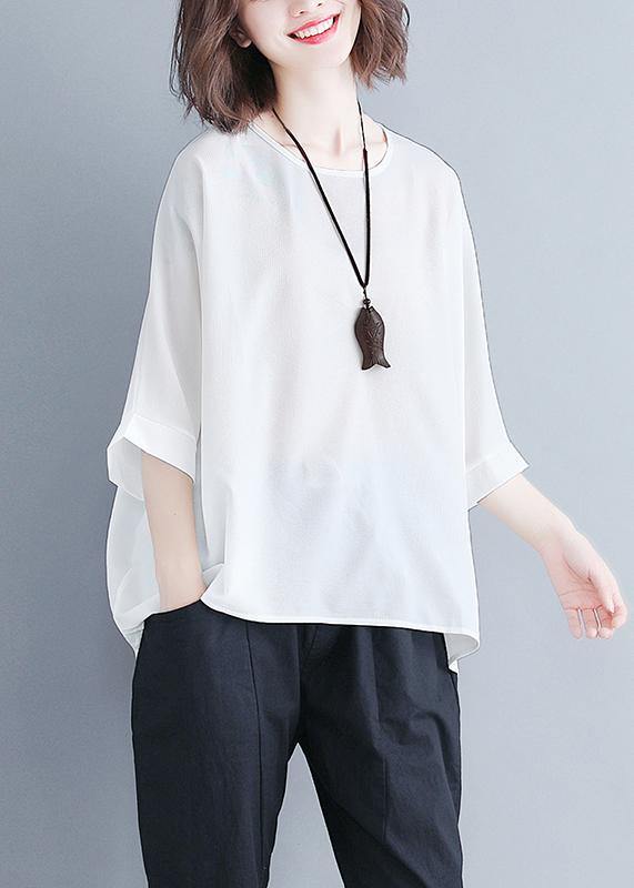 Women pink chiffon clothes Fashion Catwalk o neck Batwing Sleeve Summer tops