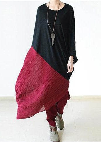 Black Oversized Linen Carrot Pants Plus Size Cotton Pants Loose Harem Pants