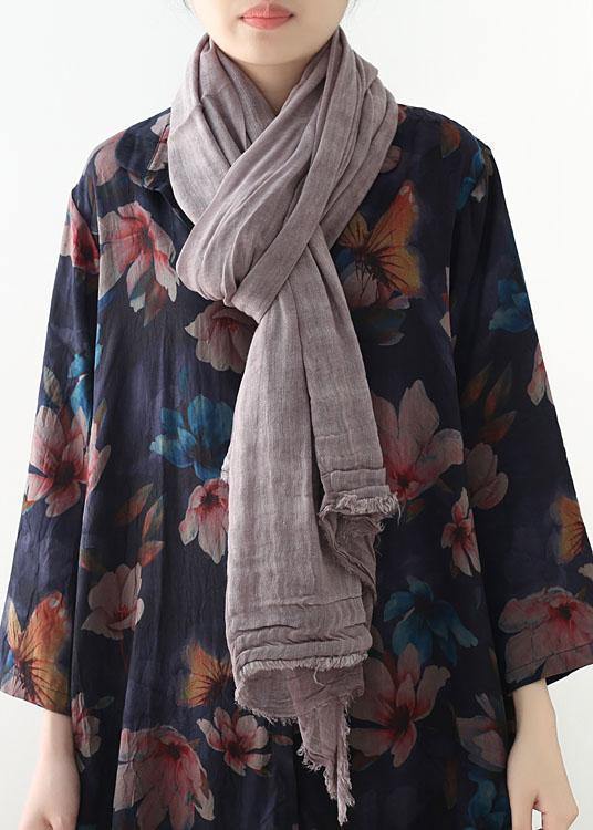 casual cotton linen striped scarves new Cinched big scarf