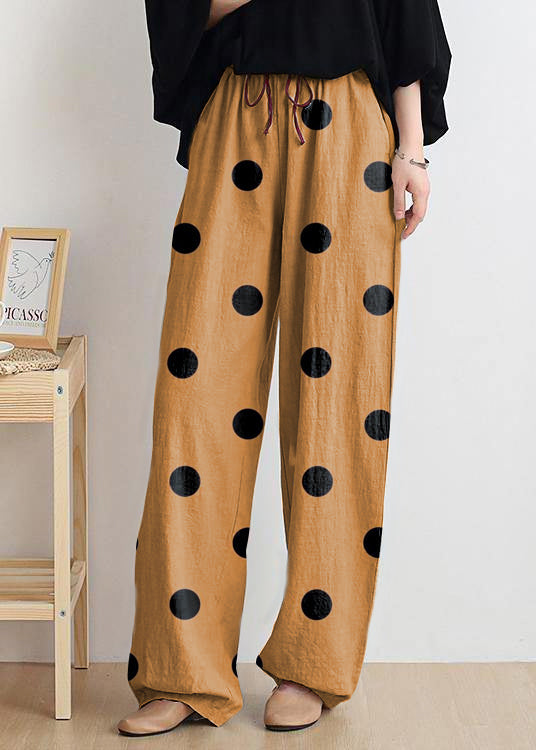 Casual Red leopard print trousers women 2025 new spring and summer bloomers linen high waist carrot pants