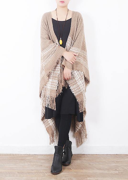 fashion women oversize tassel scarf knitting small fresh cloak sacarfes