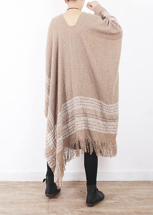 fashion women oversize tassel scarf knitting small fresh cloak sacarfes