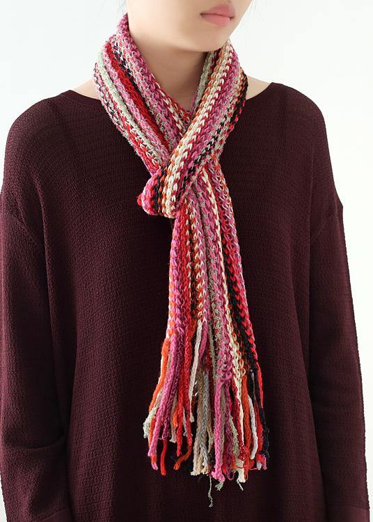 red winter women warm scarf National style knit scarves